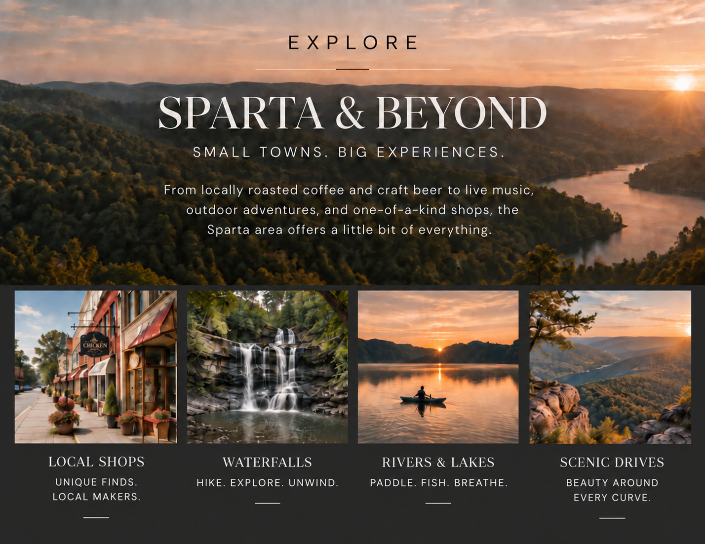 Explore Sparta and Beyond—small towns, big experiences